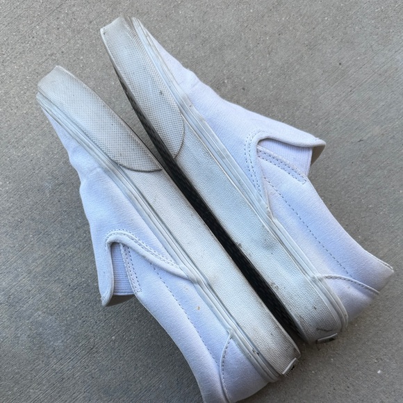 Vans Classic White Canvas Slip-Ons - Picture 2 of 7